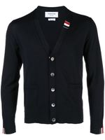 Thom Browne cardigan à col v - Bleu - thumbnail