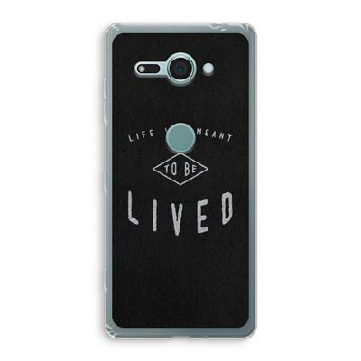 To be lived: Sony Xperia XZ2 Compact Transparant Hoesje