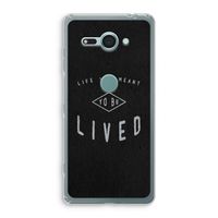 To be lived: Sony Xperia XZ2 Compact Transparant Hoesje To be lived: Sony Xperia XZ2 Compact Transparant Hoesje