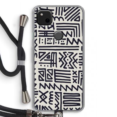 Marrakech print: Pixel 4a Transparant Hoesje met koord
