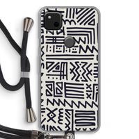 Marrakech print: Pixel 4a Transparant Hoesje met koord