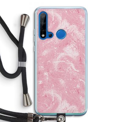 Abstract Painting Pink: Huawei P20 Lite (2019) Transparant Hoesje met koord