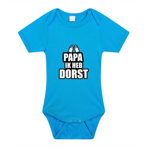 Papa ik heb dorst cadeau baby rompertje blauw jongens