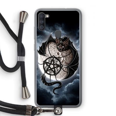 Volle maan: Samsung Galaxy A11 Transparant Hoesje met koord
