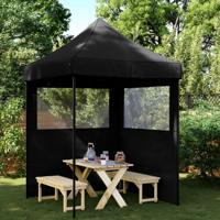 Partytent inklapbaar pop-up met 2 zijwanden zwart Partytent inklapbaar pop-up met 2 zijwanden zwart