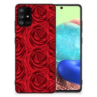 Samsung Galaxy A71 Bloemen Hoesje Red Roses - thumbnail