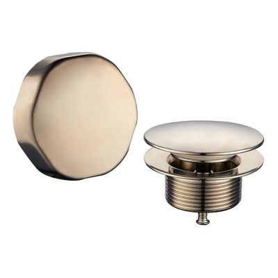 Knop/Plug Wiesbaden Doblar | Incl.Waste voor badplug overloop combinatie | RVS