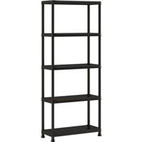 KIS Storage Shelf Plus 75/5 - 75 x 32 x 176 cm - Zwart