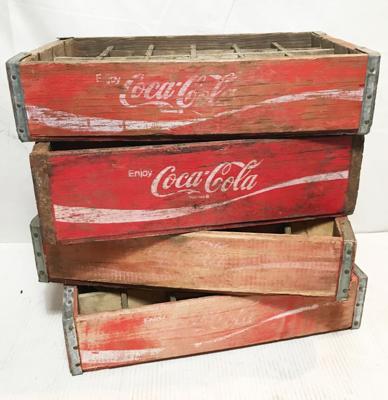 Originele Vintage Houten Coca-Cola Flessenkrat 24 Vakken - Rood