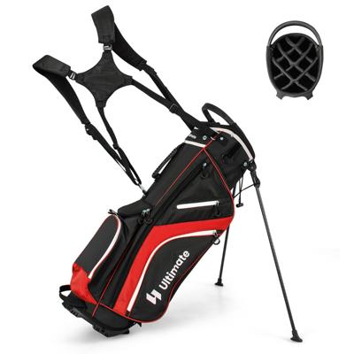 Golfbag met 14-voudige Clubindeling & 6 Zakken & Koelbox & Regenhoes Rood