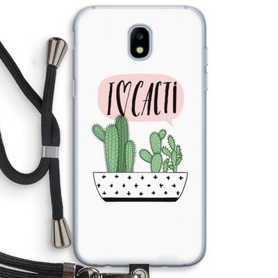 I love cacti: Samsung Galaxy J5 (2017) Transparant Hoesje met koord