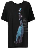 Yohji Yamamoto t-shirt à imprimé graphique - Noir - thumbnail