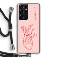 Blooming Heart: Samsung Galaxy S21 Ultra Transparant Hoesje met koord Blooming Heart: Samsung Galaxy S21 Ultra Transparant Hoesje met koord