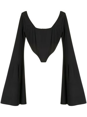 Natasha Zinko haut-corset en jersey - Noir