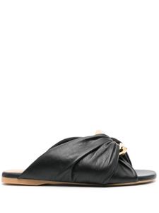 JW Anderson claquettes Chora en cuir - Noir