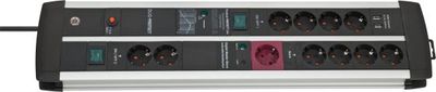 Brennenstuhl Premium Protect-Line | stekkerdoos met overspanningsbeveiliging & USB | 11-voudig - 1392000230