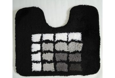 Wicotex toiletmat 50 x 60 cm zwart blok