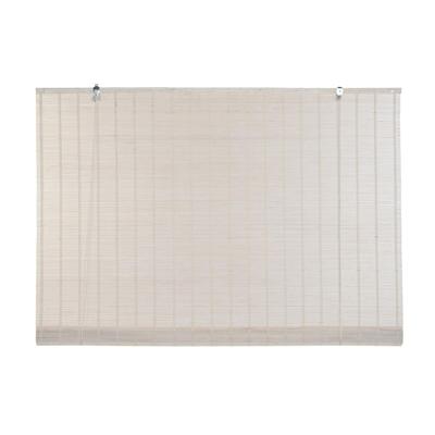 Rolgordijn DKD Home Decor Gelakt Wit Bamboe 120 x 2 x 230 cm