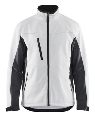 Blåkläder Softshell Jack 49502516 | Wit/Donkergrijs | Maat M - 7330509662816