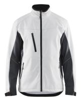 Blåkläder Softshell Jack 49502516 | Wit/Donkergrijs | Maat S - 7330509662823
