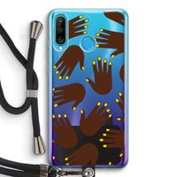 Hands dark: Huawei P30 Lite Transparant Hoesje met koord