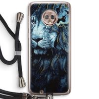 Darkness Lion: Motorola Moto G6 Transparant Hoesje met koord