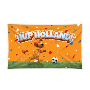 Gevelvlag Loeki de Leeuw Hup Holland 100 x 150 cm oranje   -