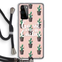 Cactus quote: OnePlus 9 Pro Transparant Hoesje met koord