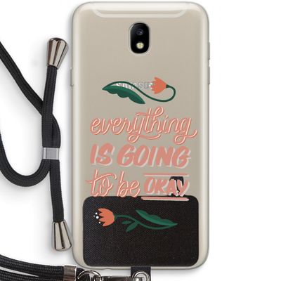 Optimistic flower girl: Samsung Galaxy J7 (2017) Transparant Hoesje met koord