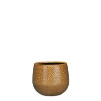 Gabriel pot round ochre - h14xd16cm - Mica decorations Gabriel pot round ochre - h14xd16cm - Mica decorations