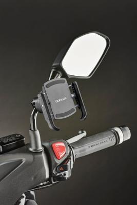 INTERPHONE gsm-houder "quiklox" met vasthoudsysteem cell phone holder interph quiklox crab, mirrow moun