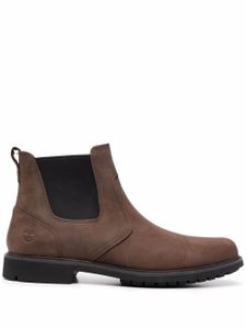 Timberland bottines Chelsea en suède à logo embossé - Marron
