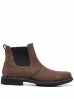 Timberland bottines Chelsea en suède à logo embossé - Marron