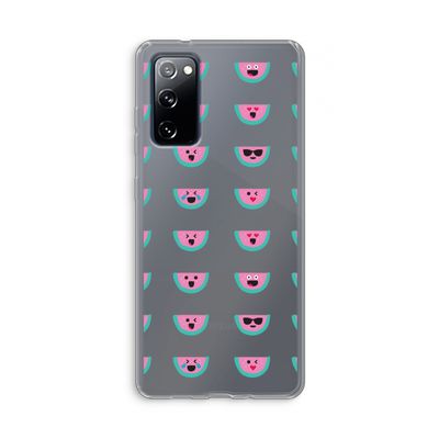 Smiley watermeloenprint: Samsung Galaxy S20 FE / S20 FE 5G Transparant Hoesje