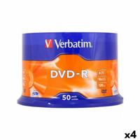 DVD-R Verbatim 4,7 GB 16x 50 Onderdelen (4 Stuks)