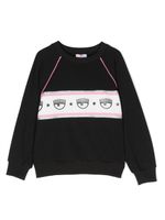 Chiara Ferragni Kids sweat Eyelike à bande logo - Noir - thumbnail