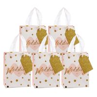 Pakket van 25x stuks papieren bruiloft giftbags/cadeau tasjes wit 11 x 14 x 6 cm cm