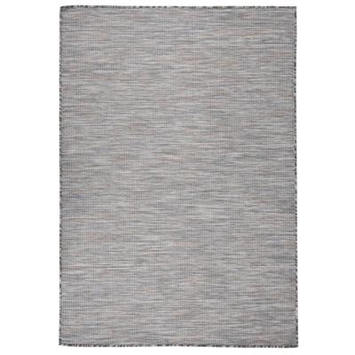 VidaXL Buitenkleed platgeweven 160x230 cm bruin en blauw