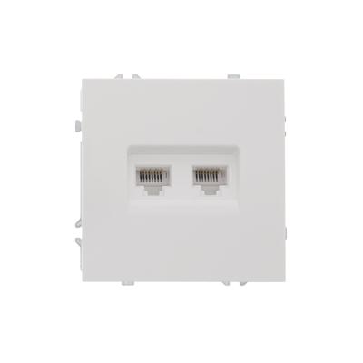 Dubbele CAT6 UTP internet aansluiting Milaan wit
