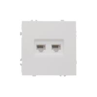 Dubbele CAT6 UTP internet aansluiting Milaan wit Dubbele CAT6 UTP internet aansluiting Milaan wit