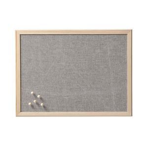 Prikbord - textiel - lichtgrijs - 30 x 40 cm - incl. punaises - luxe   -