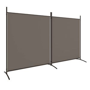 vidaXL Kamerscherm met 2 panelen 346x180 cm stof antracietkleurig