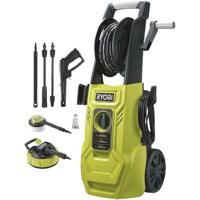 Hoge drukreiniger 2000 W 150 balken 450 L - Flexibele 8m, haspel, 0,9 L tank, lansen (vario -turbo), roterende borstel