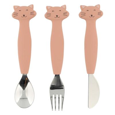 Trixie siliconen eetset - mrs. cat, 3st.