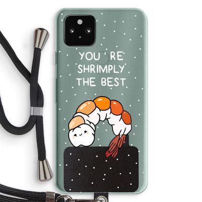 You're Shrimply The Best: Pixel 5a 5G Transparant Hoesje met koord