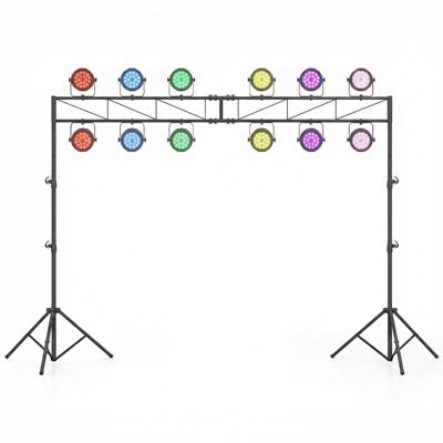 Lichtstatief 140-265 cm in Hoogte Verstelbaar Lampstatief met 2 Afneembare Poten Zwaar Belastbaar Verlichtingsstatief van Metaal DJ-lichtstatief Opvouwbaar