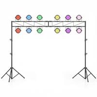 Lichtstatief 140-265 cm in Hoogte Verstelbaar Lampstatief met 2 Afneembare Poten Zwaar Belastbaar Verlichtingsstatief van Metaal DJ-lichtstatief Opvouwbaar