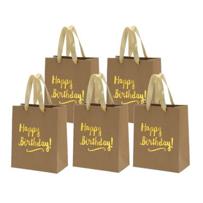 Set van 12x stuks papieren verjaardag giftbags/cadeau tasjes Happy Birthday 20 x 24 x 11 cm Set van 12x stuks papieren verjaardag giftbags/cadeau tasjes Happy Birthday 20 x 24 x 11 cm
