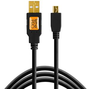 Tether Tools TetherPro USB 2.0 Male to Mini-B 5 pin, 4.6m zwart
