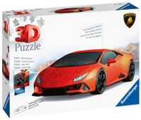 Ravensburger 3D puzzel 108 stukjes lamborghini Hurac EVO arancio - thumbnail